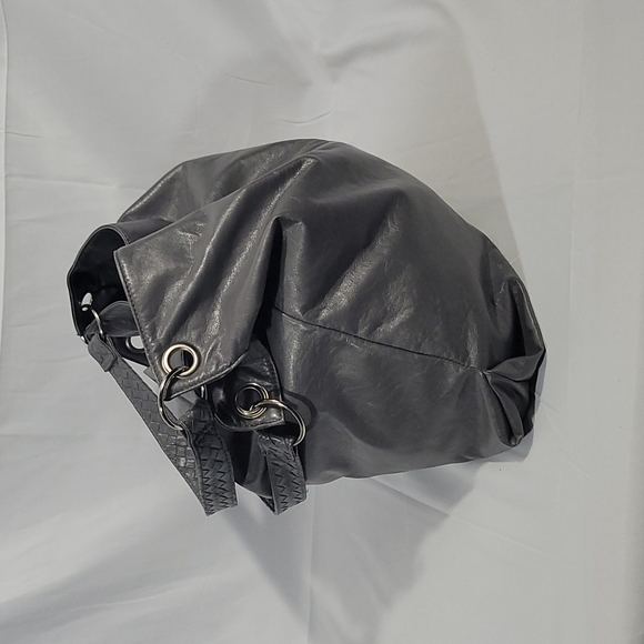 2 Large Hobo Style Bags Grey and Tan Faux Leather (Unbranded) - Picture 5 of 7